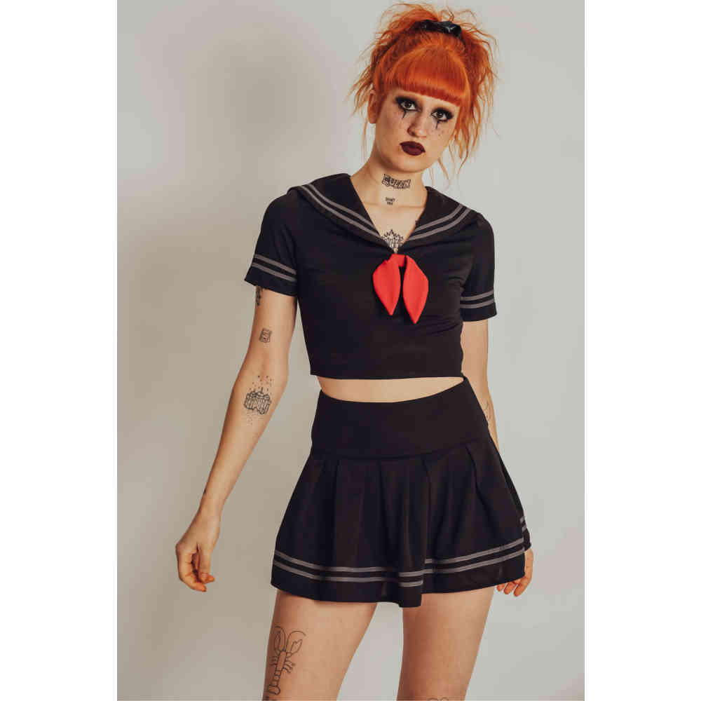 Jawbreaker - Sailor Goth Crop top - Noir
